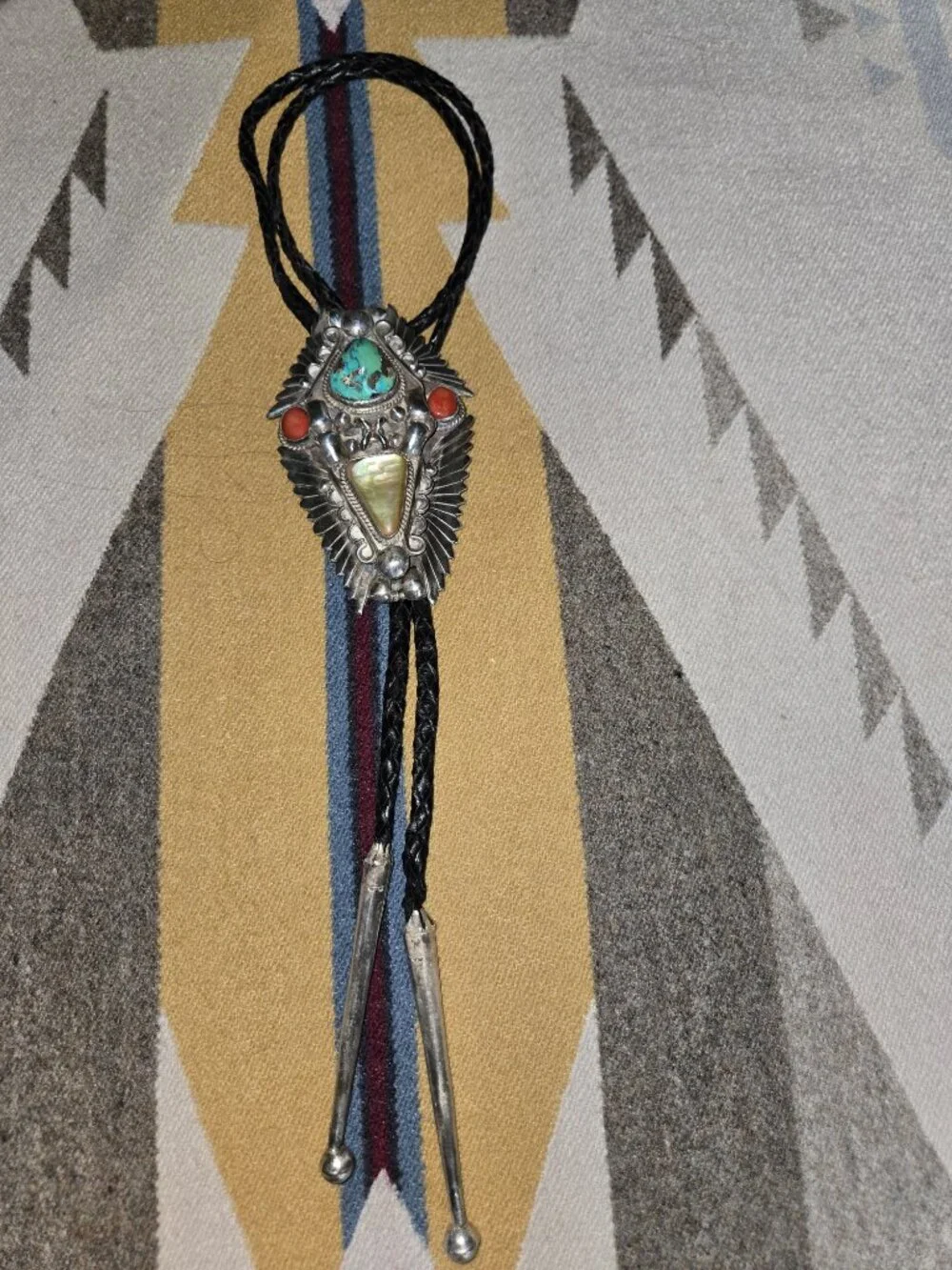 Vintage 1950's Native American Bolo Tie